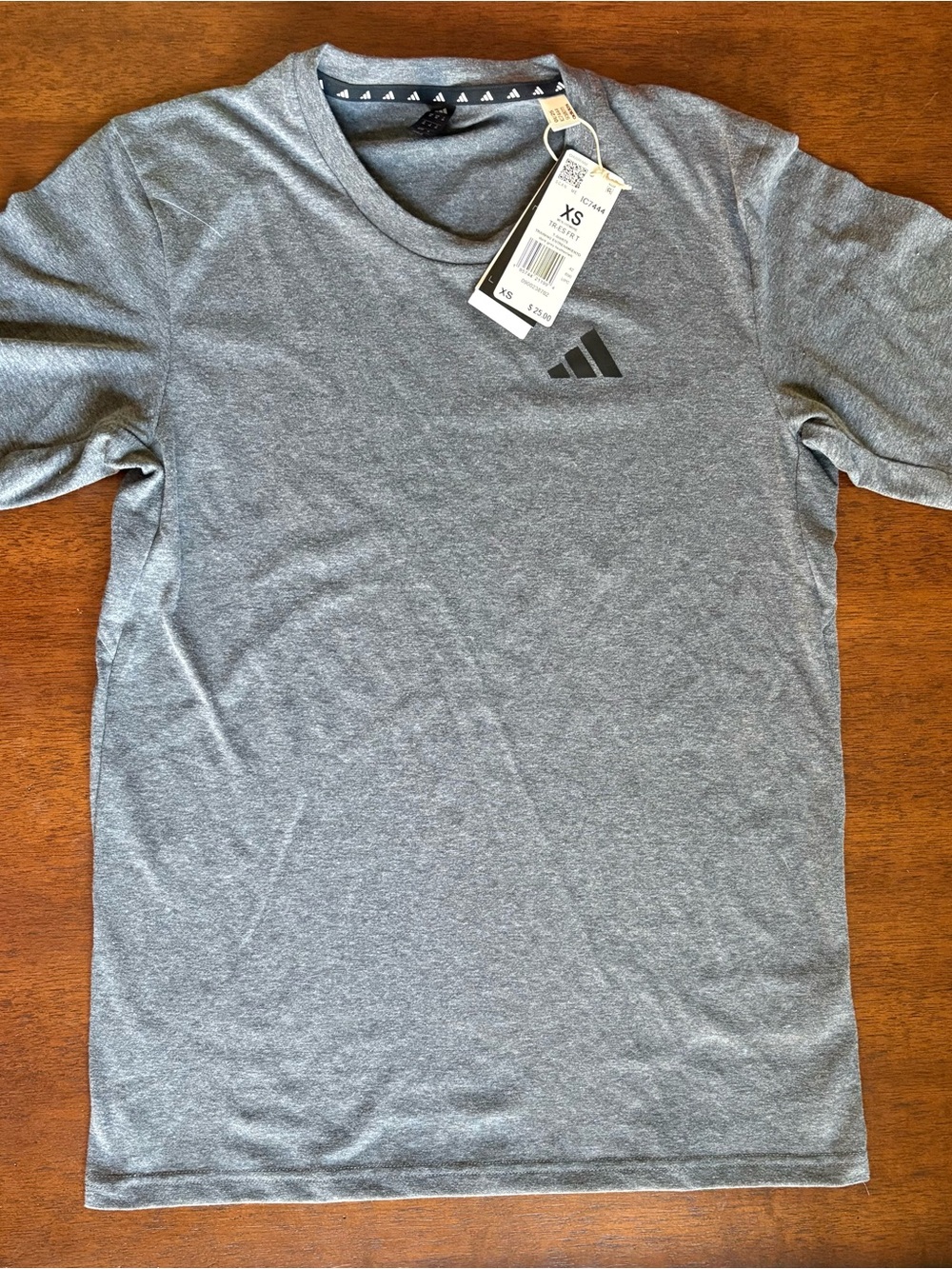 adidas Men’s Heather Gray Short-Sleeve Performance Tee